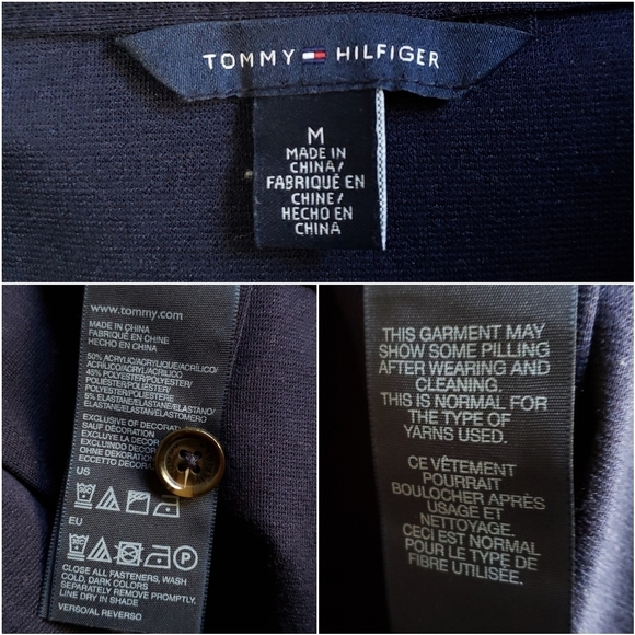 Tommy Hilfiger Retro Sailor Button Front Knit Skirt With Pockets Navy Medium - Picture 11 of 13